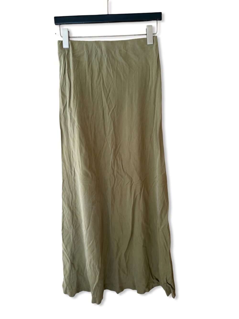 Sovere Atone maxi skirt High-Waist Olive bias cut midi Revolve S - Picture 5 of 7